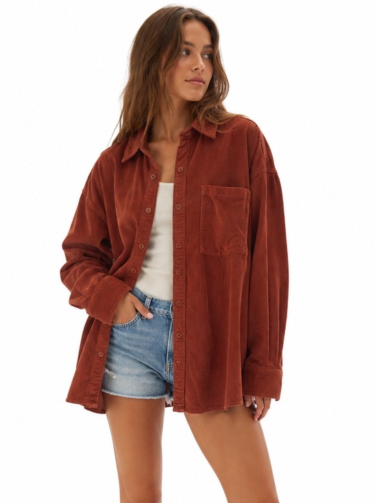 Abercrombie & Fitch Jackets & Blazers - Abercrombie & Fitch Oversized Corduroy Shirt Jacket